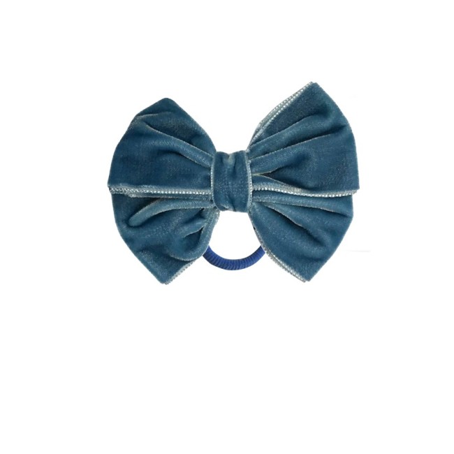 Comprar Coletero lazo terciopelo azul marino - Pepita Bow - Accesorios de  pelo
